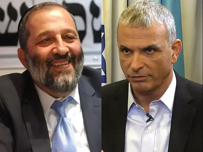 מפוצלת שר הכלכלה אריה דרעי שר האוצר משה כחלון (עיבוד תמונה , צילום: דייב בוימוביץ', יותם רונן) מפוצלת שר הכלכלה אריה דרעי שר האוצר משה כחלון (עיבוד תמונה , צילום: דייב בוימוביץ', יותם רונן)