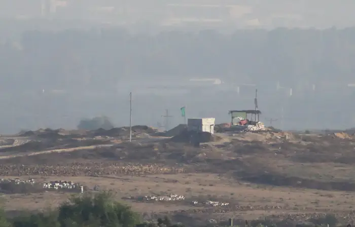 עמדת חמאס, סמוך לקיבוץ ניר עם, אוגוסט 2015 (לירון מולדובן ) עמדת חמאס, סמוך לקיבוץ ניר עם, אוגוסט 2015 (לירון מולדובן )