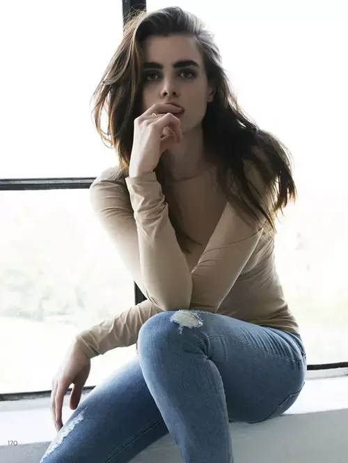 הדוגמנית צ'רלי הווארד (סריקה , מגזין Elle) הדוגמנית צ'רלי הווארד (סריקה , מגזין Elle)