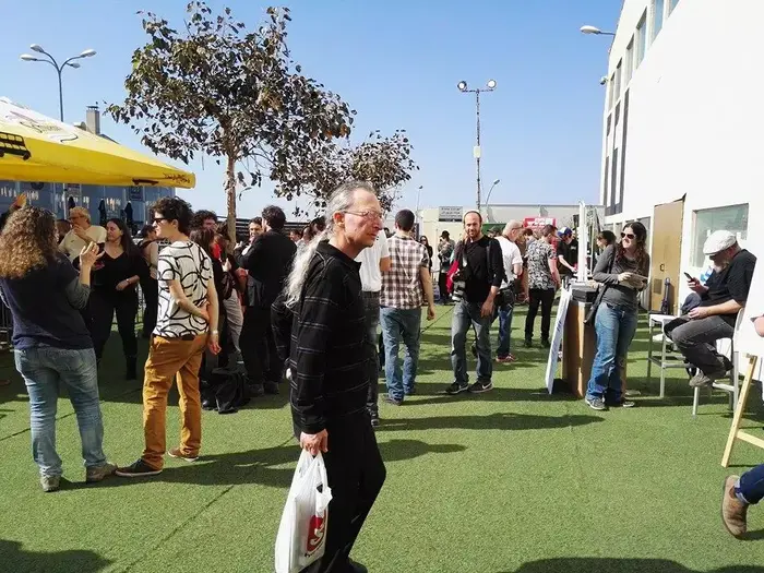 מופע מחאה של ארגוני זכויות אדם, נמל תל אביב, 5 בפברואר 2016 (צילום מסך , פייסבוק) מופע מחאה של ארגוני זכויות אדם, נמל תל אביב, 5 בפברואר 2016 (צילום מסך , פייסבוק)