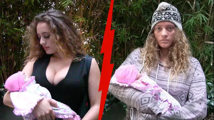 אמא עשירה מול אמא עניה (צילום מסך) אמא עשירה מול אמא עניה (צילום מסך)