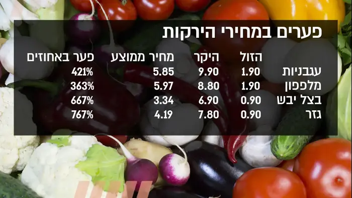 מחירי הירקות (מערכת וואלה! NEWS) מחירי הירקות (מערכת וואלה! NEWS)