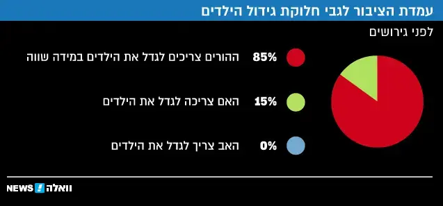 עמדת הציבור לגבי חלוקת גידול הילדים לפני גירושים (עיבוד תמונה) עמדת הציבור לגבי חלוקת גידול הילדים לפני גירושים (עיבוד תמונה)