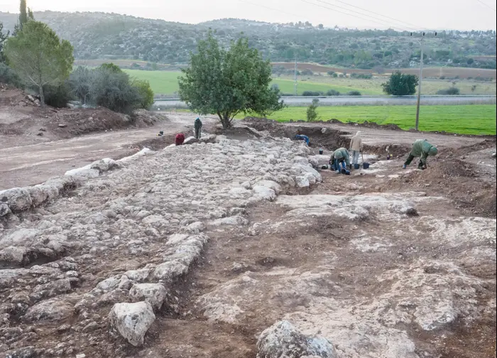 עבודות החפירה של הדרך הרומית. צילום: אסף פרץ, רשות העתיקות (מערכת וואלה! NEWS)