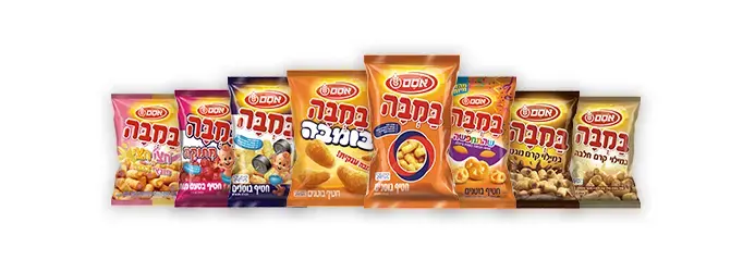 סוגים שונים של החטיף במבה (יח"צ) סוגים שונים של החטיף במבה (יח"צ)