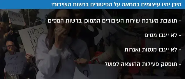 היכן יהיו עיצומים במחאה על הפיטורים ברשות השידור?
