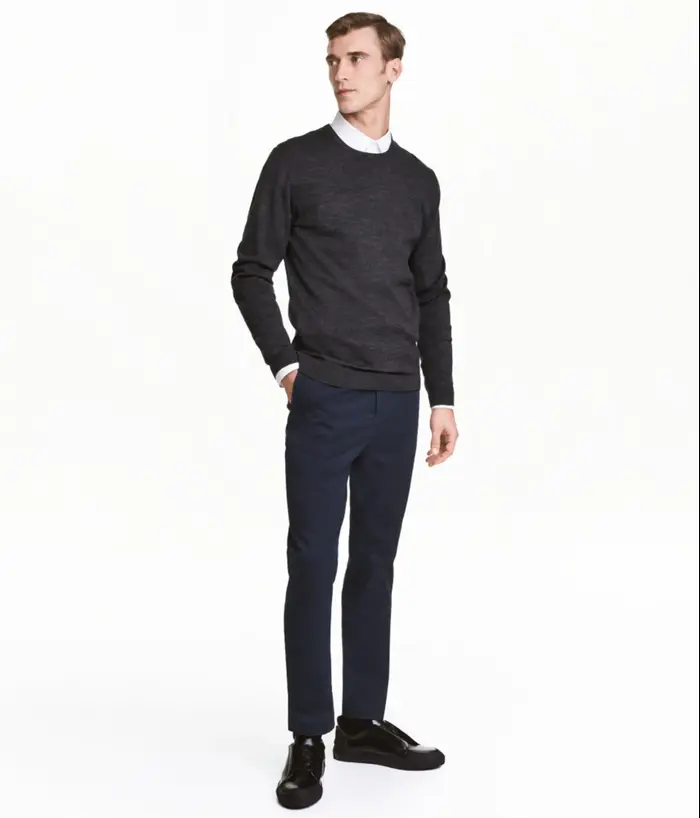H&M אביב 2017 חולצה: 99.90 שקלים; מכנסיים: 159 שקלים; סריג: 159 שקלים (יח"צ) H&M אביב 2017 חולצה: 99.90 שקלים; מכנסיים: 159 שקלים; סריג: 159 שקלים (יח"צ)