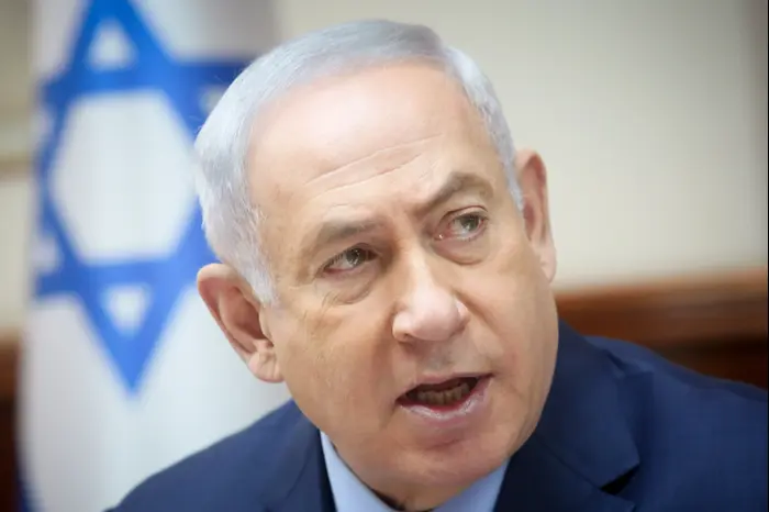 ביבי נתניהו בפתח ישיבת הממשלה 25 ביוני 2017 (מערכת וואלה! NEWS , מארק ישראל סלם)
