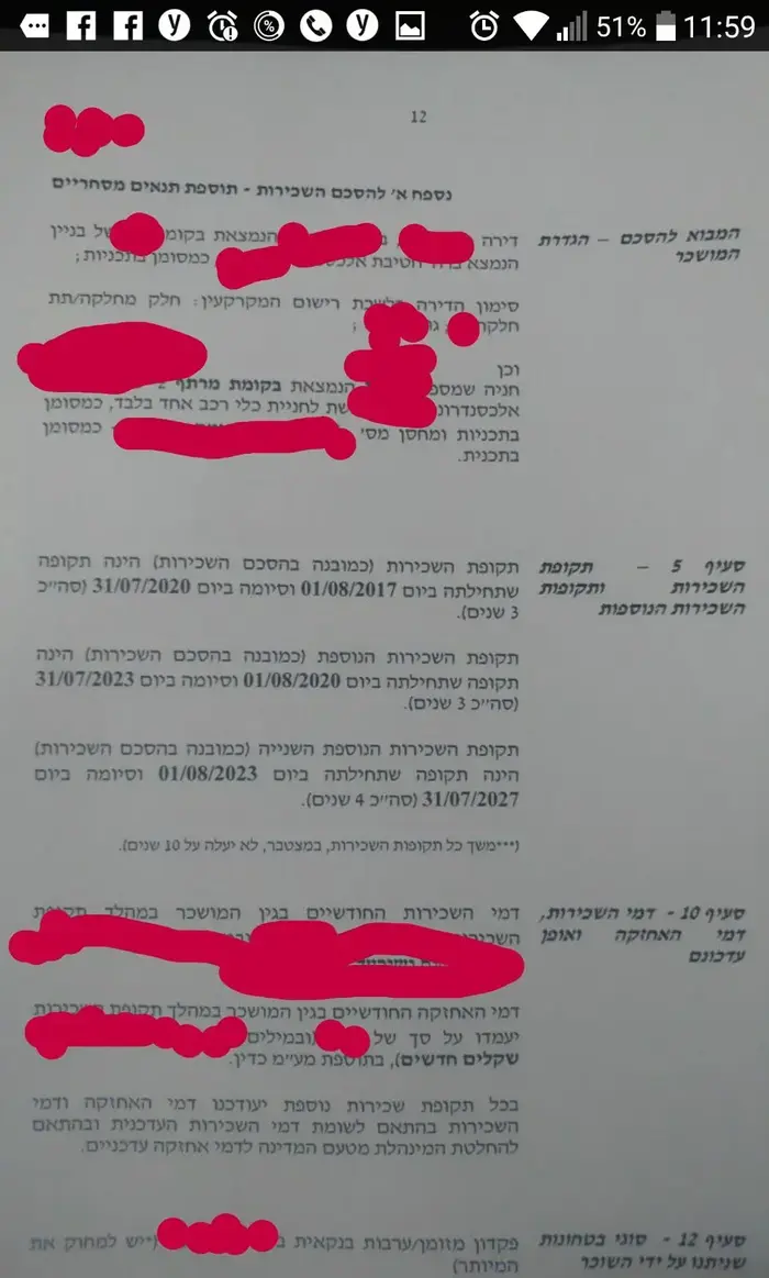 חוזה שכירות דירה להשכיר רמת השרון (מערכת וואלה! NEWS)