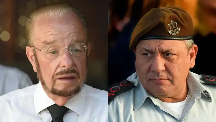 מפוצלת של הרמטכ"ל גדי איזנקוט ועו"ד יורם שפטל