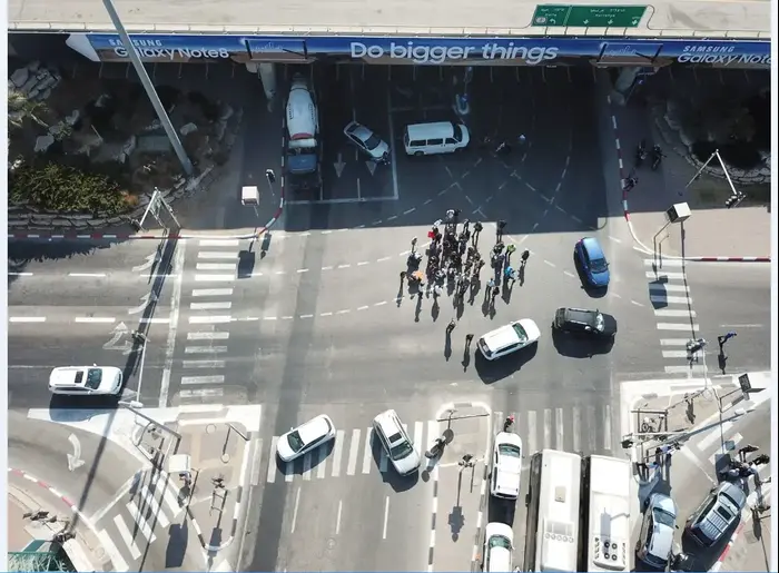 מחאת נכים במחלף הסירה 1 באוקטובור 2017 (מערכת וואלה! NEWS , אוהד חיון.) מחאת נכים במחלף הסירה 1 באוקטובור 2017 (מערכת וואלה! NEWS , אוהד חיון.)