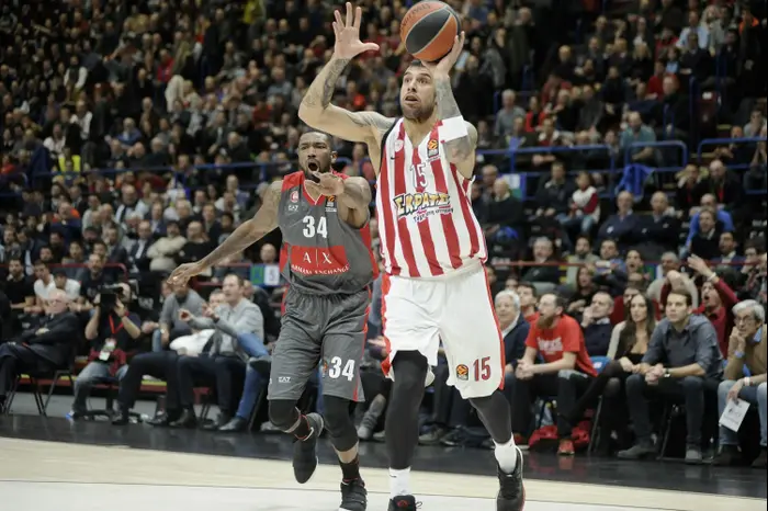 יורגוס פרינטזיס שחקן אולימפיאקוס (GettyImages) יורגוס פרינטזיס שחקן אולימפיאקוס (GettyImages)