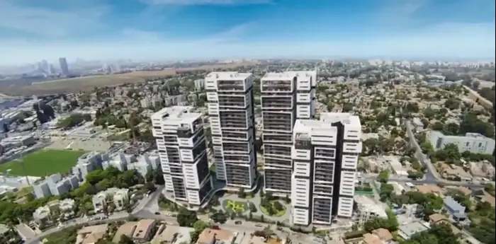 הדמיה של פרויקט רמות השרון (צילום מסך) הדמיה של פרויקט רמות השרון (צילום מסך)