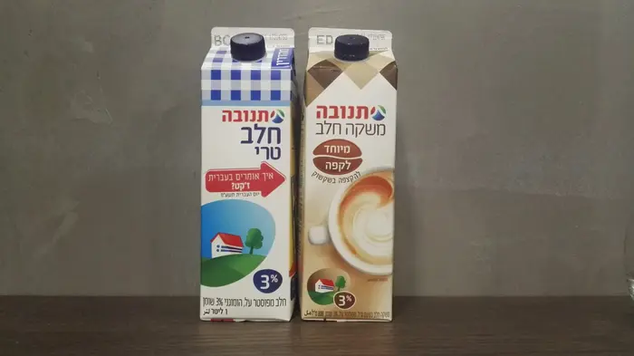 אייטם על משקה חלב של תנובה שמכיל פחות חלב ממשקה חלב רגיל (מערכת וואלה! NEWS , יעל געתון) אייטם על משקה חלב של תנובה שמכיל פחות חלב ממשקה חלב רגיל (מערכת וואלה! NEWS , יעל געתון)