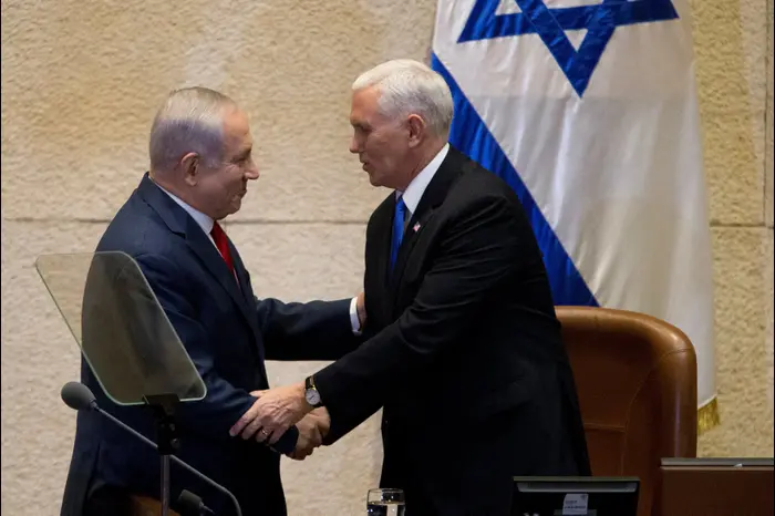 ביקור סגן נשיא ארה"ב מייקל פנס בכנסת 22 בינאור 2018 (רויטרס) ביקור סגן נשיא ארה"ב מייקל פנס בכנסת 22 בינאור 2018 (רויטרס)