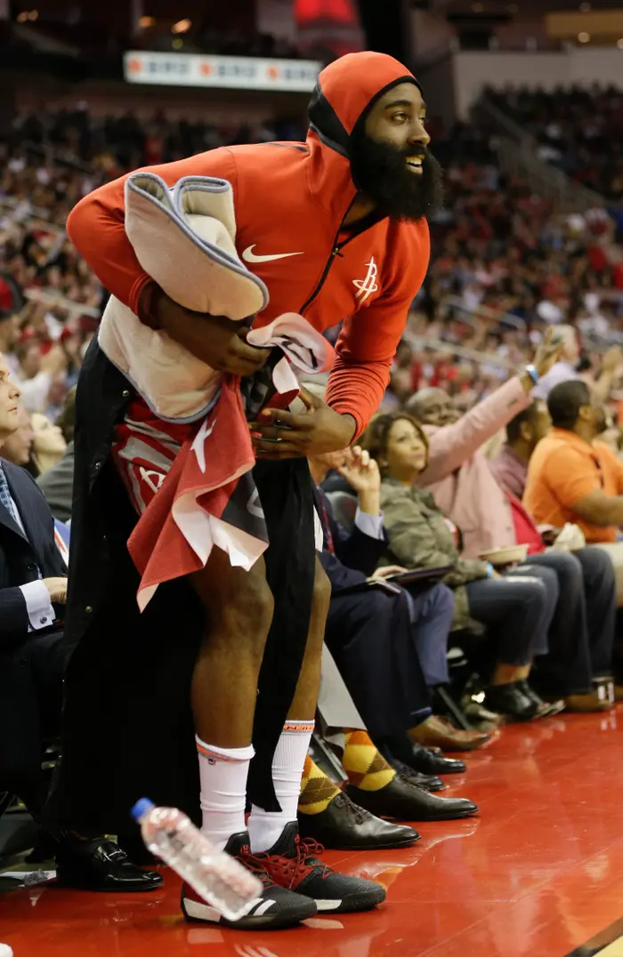 ג'יימס הארדן, יוסטון רוקטס, חוגג (GettyImages) ג'יימס הארדן, יוסטון רוקטס, חוגג (GettyImages)