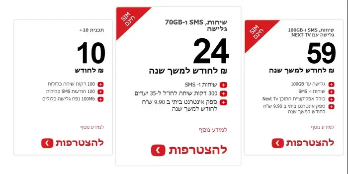 הוט מובייל חבילה חדשה (צילום מסך) הוט מובייל חבילה חדשה (צילום מסך)