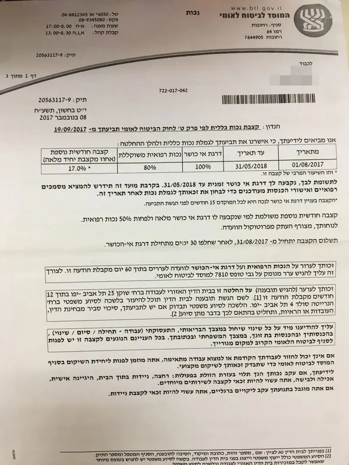 מסמכים של עובד עיירית ת"א מביטוח לאומי (מערכת וואלה! NEWS) מסמכים של עובד עיירית ת"א מביטוח לאומי (מערכת וואלה! NEWS)