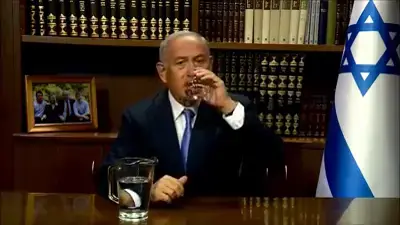 נתניהו קרא לאיראנים להיעזר בטכנולוגיות הישראליות להתפלת מים כדי להתמודד עם משבר המים שמכה באיראן לאחרונה (לשכת העיתונות הממשלתית) נתניהו קרא לאיראנים להיעזר בטכנולוגיות הישראליות להתפלת מים כדי להתמודד עם משבר המים שמכה באיראן לאחרונה (לשכת העיתונות הממשלתית)