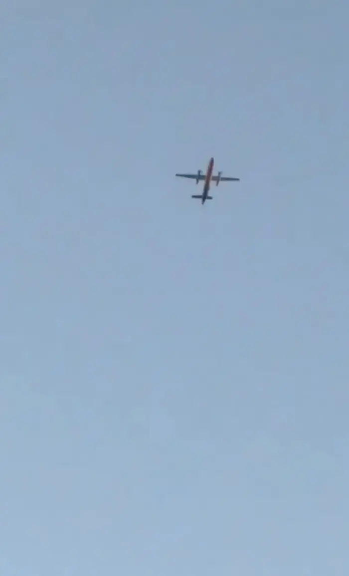 מטוס "אלסקה איירליינס" שנגנב בידי מכונאי של החברה וטס בשמי וושינגטון, 11 באוגוסט 2018 (רויטרס)