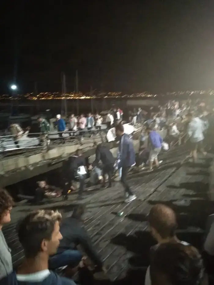 רציף שקרס בפסטיבל מוסיקה בעיר ויגו, ספרד, 13 באוגוסט 2018 (אתר רשמי , טוויטר)