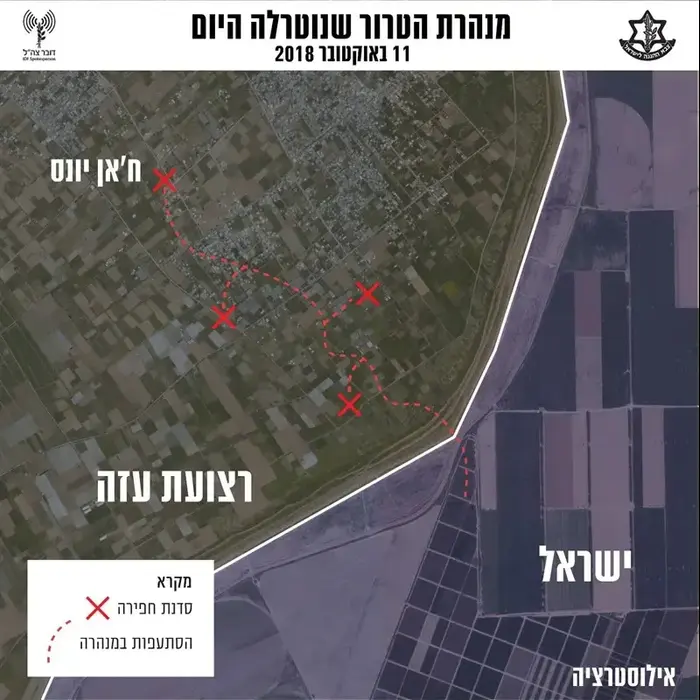 אילוסטרציה מנהרת הטרור בעזה, אוקטובר 2018 (דובר צה"ל) אילוסטרציה מנהרת הטרור בעזה, אוקטובר 2018 (דובר צה"ל)