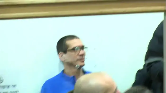 יצחק אברג'יל מעיד בבית המשפט מחוזי תל אביב , דצמבר 2018 (צילום מסך) יצחק אברג'יל מעיד בבית המשפט מחוזי תל אביב , דצמבר 2018 (צילום מסך)