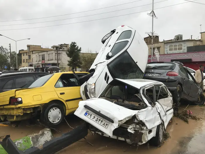 שיטפונות בעיר שיראז, איראן, 25 במרץ 2019 (AP) שיטפונות בעיר שיראז, איראן, 25 במרץ 2019 (AP)