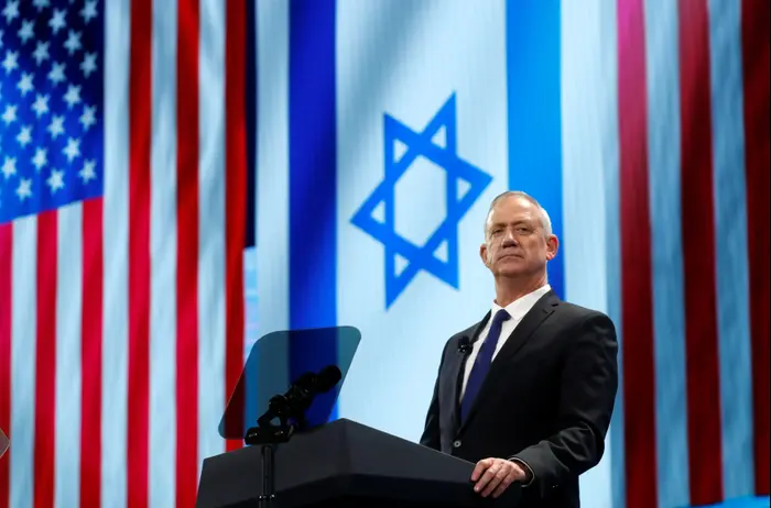 בני גנץ במהלך נאומו באיפא"ק 25 במרץ 2019 (רויטרס) בני גנץ במהלך נאומו באיפא"ק 25 במרץ 2019 (רויטרס)