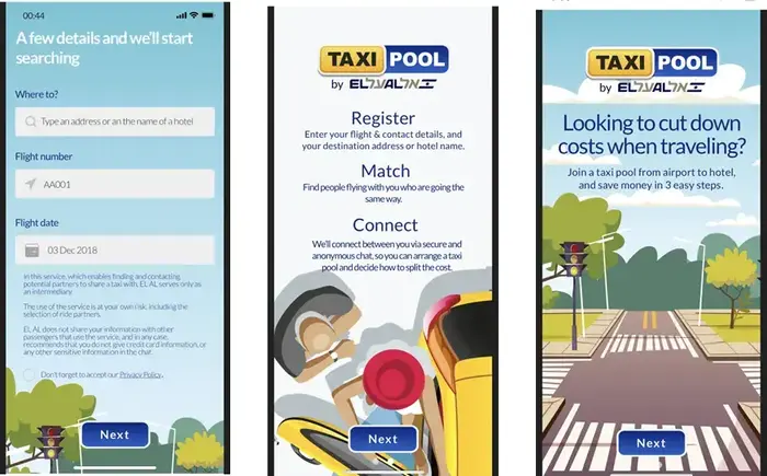 אילוסטרציית שירות taxipool (יח"צ) אילוסטרציית שירות taxipool (יח"צ)