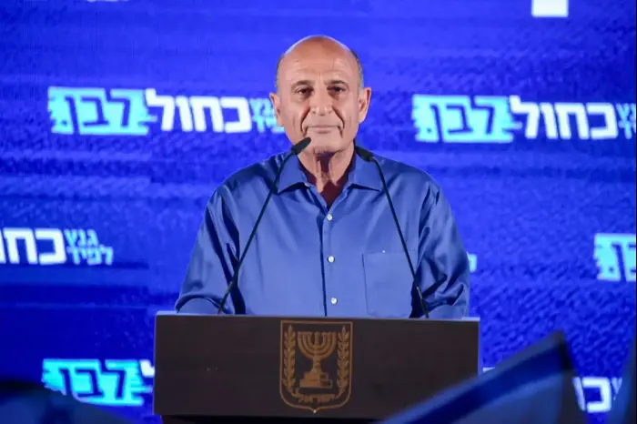 שאול מופז בכנס כחול לבן, גני התערוכה, 7 באפריל 2019 (TPS , צילום: קובי ריכטר) שאול מופז בכנס כחול לבן, גני התערוכה, 7 באפריל 2019 (TPS , צילום: קובי ריכטר)