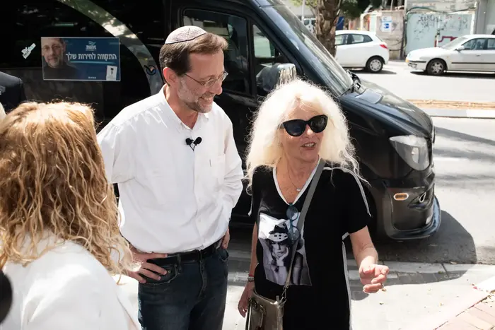 יו"ר מפלגת זהות משה פייגלין, 9 באפריל 2019 (ניב אהרונסון) יו"ר מפלגת זהות משה פייגלין, 9 באפריל 2019 (ניב אהרונסון)