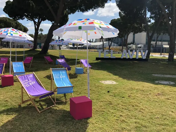 מתחם אירוויזיון 2019 (צילום מסך , יניב דורנבוש) מתחם אירוויזיון 2019 (צילום מסך , יניב דורנבוש)