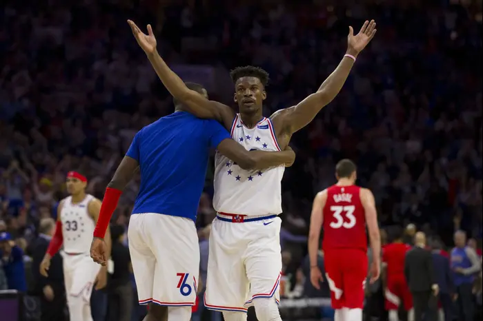 ג'ימי באטלר, פלדלפיה סיקסרס חוגג (GettyImages) ג'ימי באטלר, פלדלפיה סיקסרס חוגג (GettyImages)