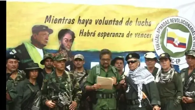 מורדים במחתרת FARC מכריזים על מתקפה חדשה נגד ממשלת קולומביה, אוגוסט 2019 (אתר רשמי) מורדים במחתרת FARC מכריזים על מתקפה חדשה נגד ממשלת קולומביה, אוגוסט 2019 (אתר רשמי)