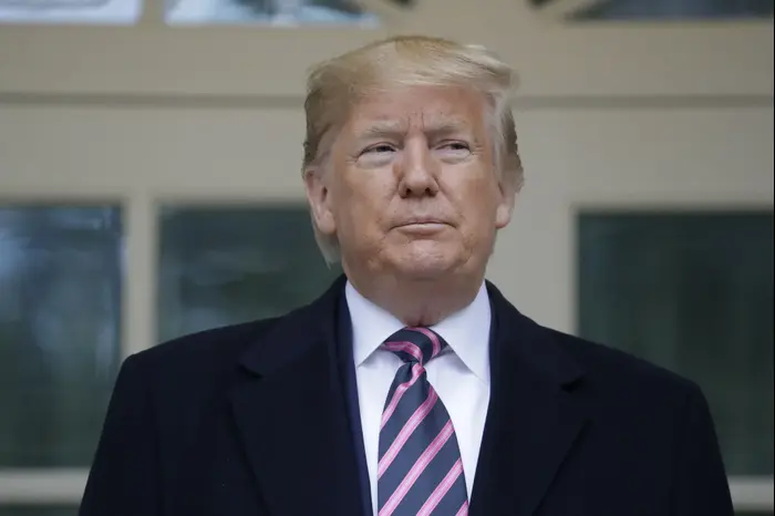 נשיא ארה"ב טראמפ בבית הלבן, 13 בדצמבר 2019 (AP) נשיא ארה"ב טראמפ בבית הלבן, 13 בדצמבר 2019 (AP)