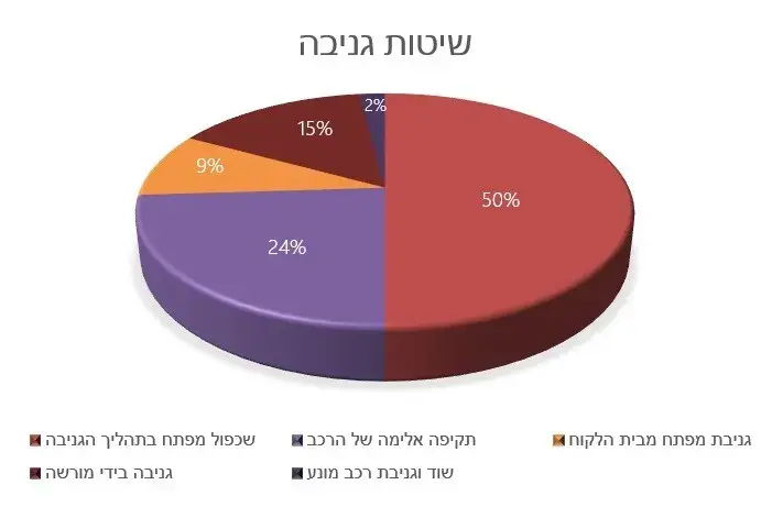 סיכום גניבת רכב 2019 (צילום מסך , פוינטר) סיכום גניבת רכב 2019 (צילום מסך , פוינטר)