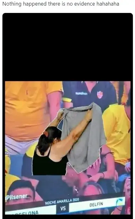 אוהד נתפס בוגד במשחק כדורגל (צילום מסך) אוהד נתפס בוגד במשחק כדורגל (צילום מסך)