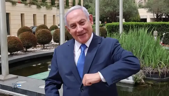ראש הממשלה בנימין נתניהו בטקס הדלקת המשואות, יום העצמאות תש"ף, 28 באפריל 2020 (צילום מסך , קונטקט) ראש הממשלה בנימין נתניהו בטקס הדלקת המשואות, יום העצמאות תש"ף, 28 באפריל 2020 (צילום מסך , קונטקט)