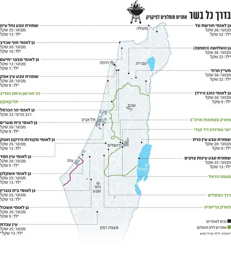 בדרך כל בשר אתרים מומלצים לפיקניק (TheMarker) בדרך כל בשר אתרים מומלצים לפיקניק (TheMarker)