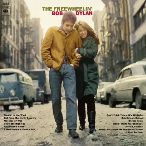 עטיפת האלבום " "the free wheelin'של בוב דילן (סריקה) עטיפת האלבום " "the free wheelin'של בוב דילן (סריקה)