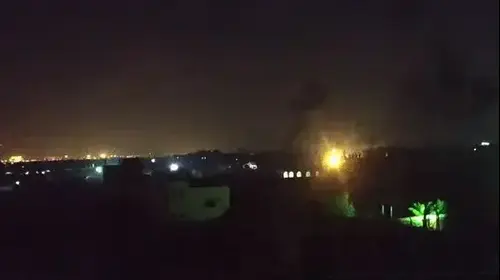 תקיפת צה"ל עמדות חמאס ברצועת עזה (צילום מסך)