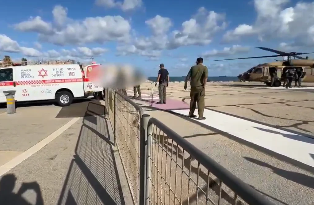 פינוי מוסק של פצועים מפגיעה ברכס רמים לבי"ח רמב"ם, 19 בספטמבר 2024