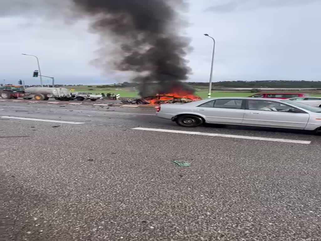 פיצוץ רכב סמוך לנהלל