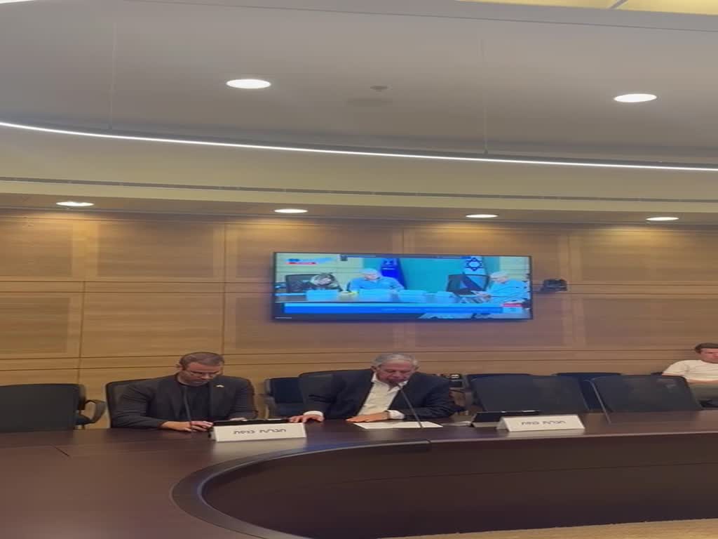 מיקי לוי מדבר בכנסת על ערוץ 13. קרדיט: ערוץ 13