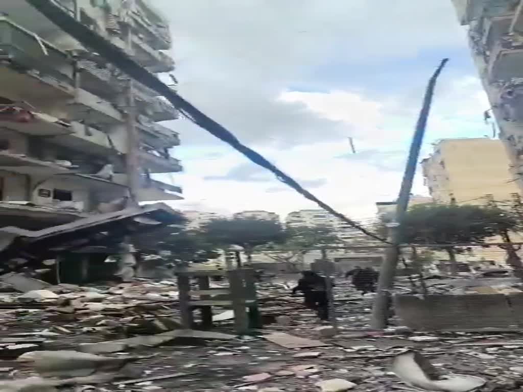 הרס בשכונת הדאחייה בביירות, לבנון