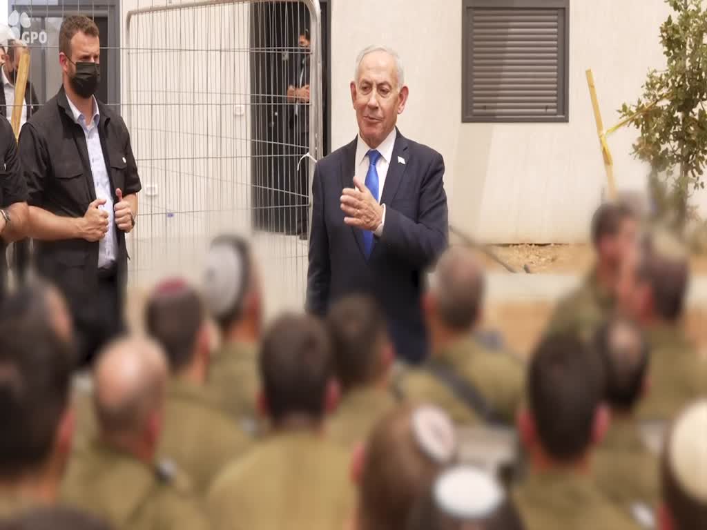 בנימין נתניהו במפגש עם קורס קצינים במילואים בגוש עציון