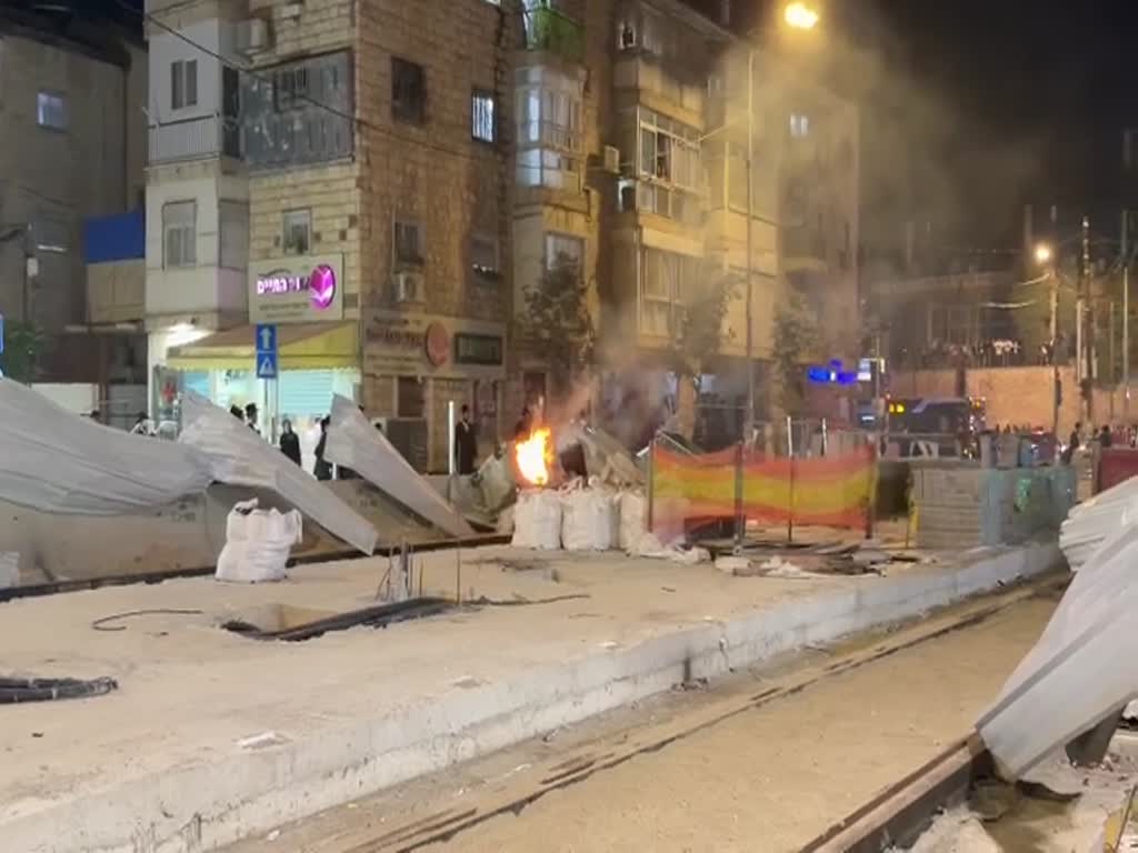הפגנות חרדים בעקבות הרכבת הקלה בירושלים