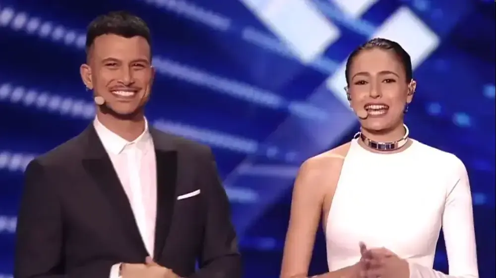 לוסי איוב. מתוך חצי גמר האירוויזיון "כאן", צילום מסך