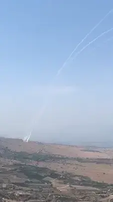 Съемка из Ливана на Голанских высотах, 6 августа 2021 г. Фото серферов.